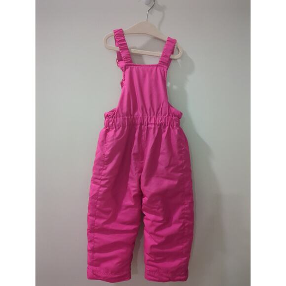 Raino Girls Pink Snow Bib Pants - Picture 3 of 5